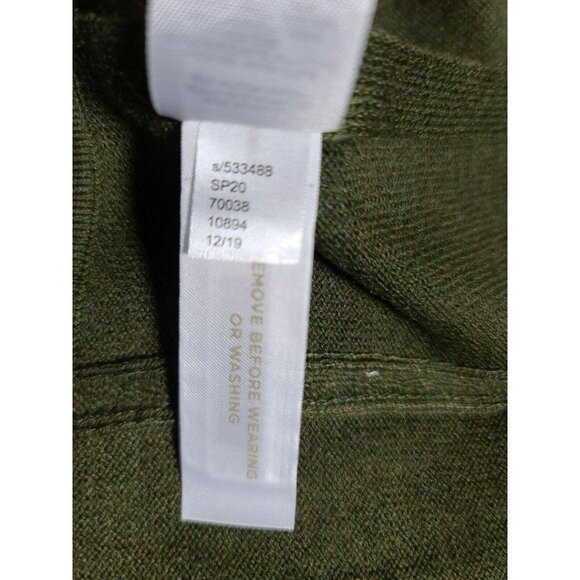 Ann Taylor LOFT Ribbed Striped Wrap Olive Heather Size M/L Dolman Half Sleeve - Picture 5 of 6